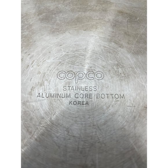 Copco Aluminum Core Flat Bottom Stainless Steel Stock Pot Pan - Picture 4 of 6